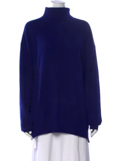 Pre-owned Dries Van Noten Cashmere Turtleneck Sweater In Blue