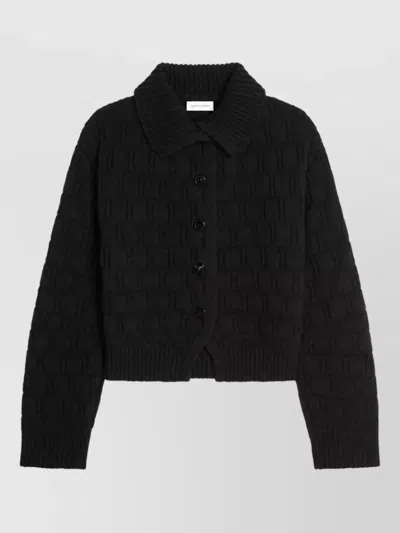 Dries Van Noten Cashmere Wool High-neck Cardigan In Black