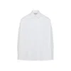 Dries Van Noten Pinstripe Button-down Shirt In Soft Viscose-cotton Blend In White
