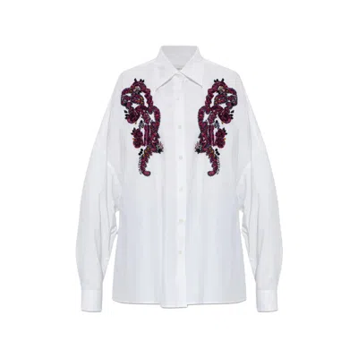 Dries Van Noten Long-sleeved Shirt In White