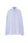 Dries Van Noten Wide White Shirt In Cotton In White