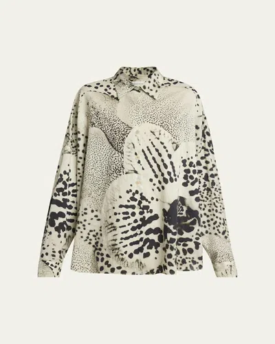 DRIES VAN NOTEN CASIA FLOWER-PRINT BUTTON-DOWN SHIRT