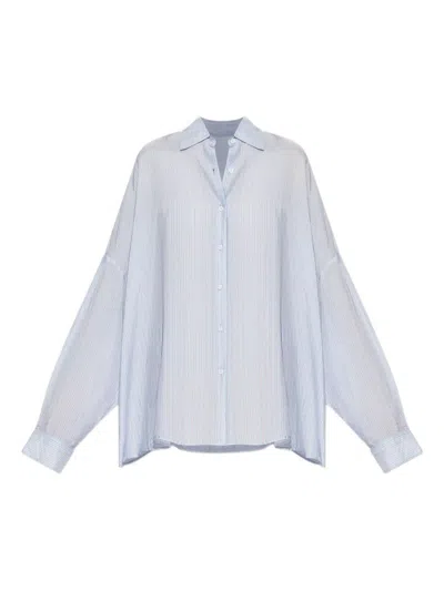 Dries Van Noten Casia Printed Shirt In Blue