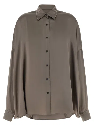 Dries Van Noten Casia Shirt And Blouse Gray In Brown