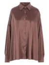 Dries Van Noten Long Sleeve Relaxed Fit Collared Shirt In Brown