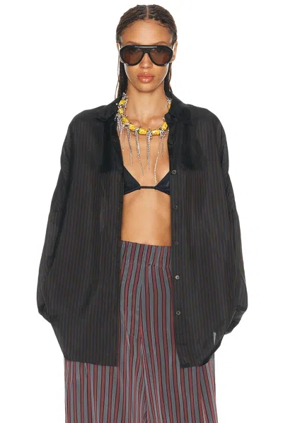 Dries Van Noten Casia Shirt In Dark Brown