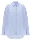 Dries Van Noten Women Built-in Belt Shirt In Light Blue