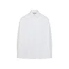 Dries Van Noten Pinstripe Button-down Shirt In Soft Viscose-cotton Blend In White