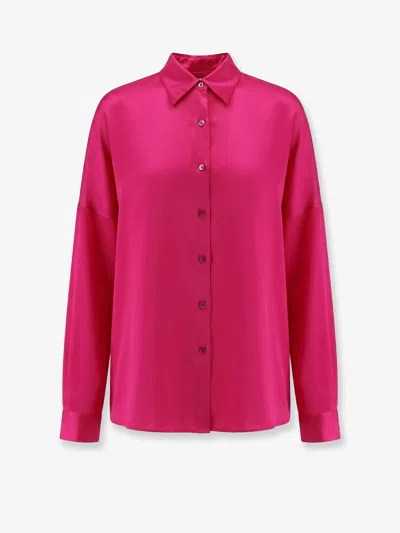 Dries Van Noten Casia Silk Shirt In Pink