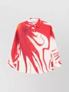 Dries Van Noten Casio Bold Print Collared Neck Shirt