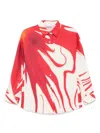 Dries Van Noten Casio Bold Print Collared Neck Shirt