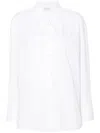 Dries Van Noten Wide White Shirt In Cotton Women In White