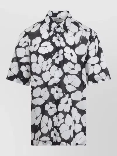 Dries Van Noten Cassidye Shirt Button Down Collar Floral In Black