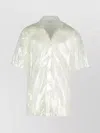 Dries Van Noten Cassidye Silver Nylon Shirt In Silver