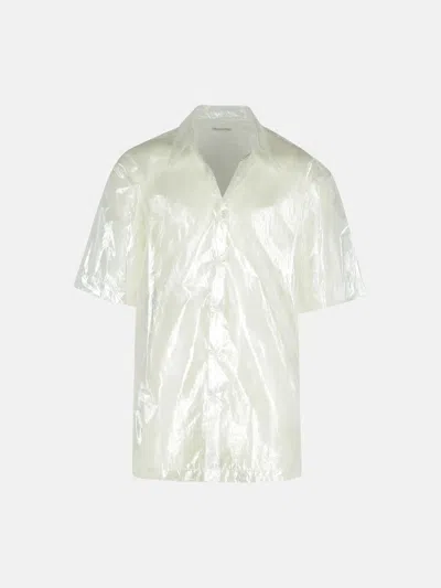 Dries Van Noten 'cassidye' Silver Nylon Shirt