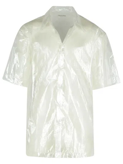 Dries Van Noten Cassidye Silver Nylon Shirt