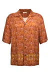 Dries Van Noten 'cassiemb' Geometric Embroidered Shirt In Brown