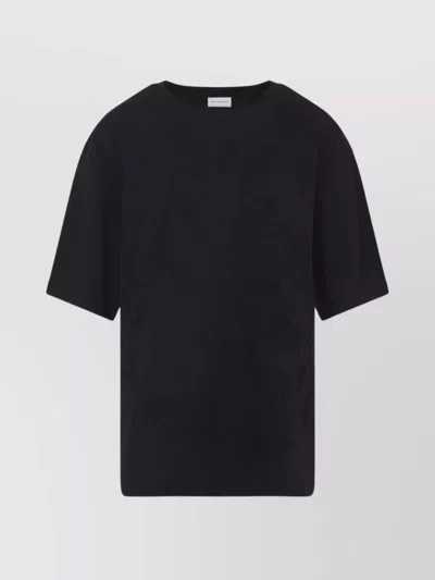 DRIES VAN NOTEN CASUAL CREW NECK EMBROIDERED T-SHIRT