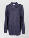 Dries Van Noten Casual Denim Long Sleeve Shirt In Blue