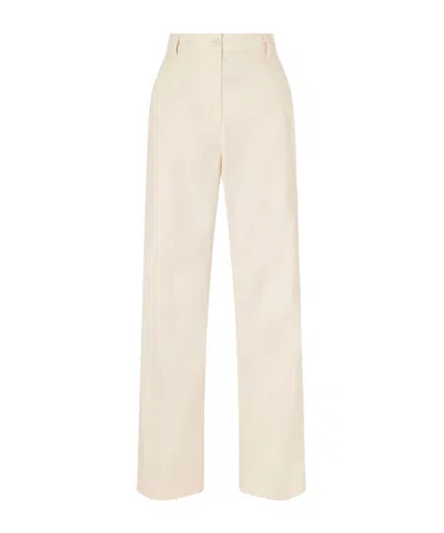 Dries Van Noten Casual Pants With Belt Loops In Neutral