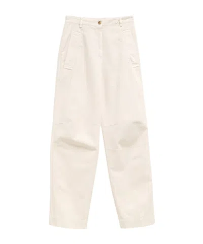 Dries Van Noten Casual Pants With Belt Loops In White