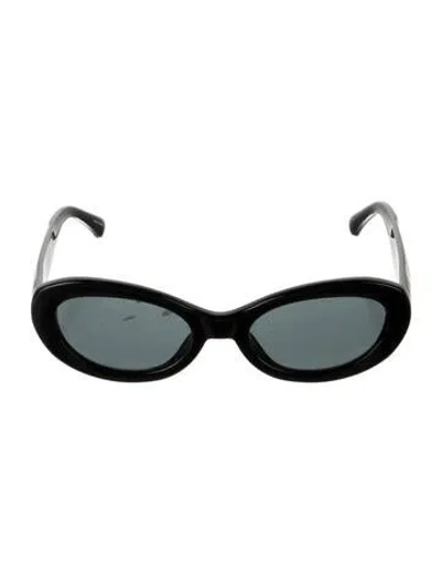 Pre-owned Dries Van Noten Cat-eye Tinted Sunglasses In Black