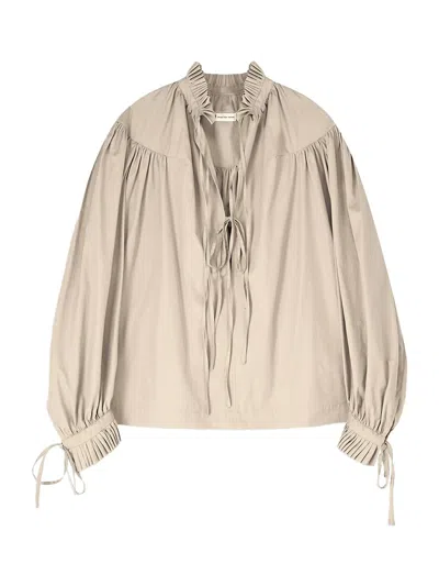 Dries Van Noten Tailored Beige Shirt With Classic Button-down Design In Brown