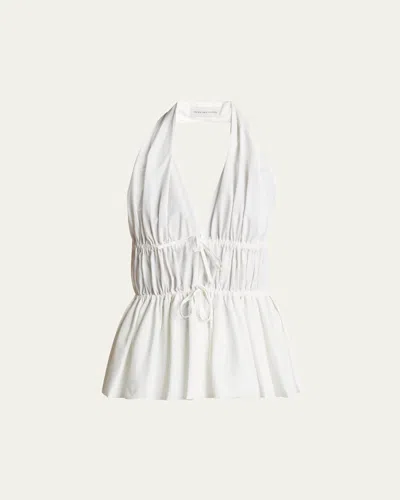 DRIES VAN NOTEN CEANA HALTER PEPLUM TOP
