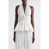 Dries Van Noten Ceana Halter Peplum Top