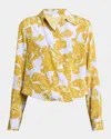 Dries Van Noten Cedal Collared Silk Wrap Shirt