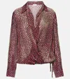 Dries Van Noten Silk Blend Shirt With Polka Dot Design In Pink