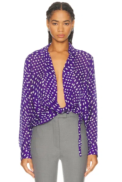 Dries Van Noten Cedal Shirt In Purple