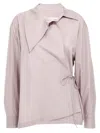 Dries Van Noten Wrap Design Shirt With Pleated Back In Pink