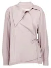Dries Van Noten Wrap Design Shirt With Pleated Back In Pink