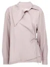 Dries Van Noten Wrap Design Shirt With Pleated Back In Pink