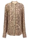 Dries Van Noten Celine Python-print Sequin-embellished Shirt In Pink