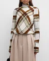 Dries Van Noten Checked Top In Brown