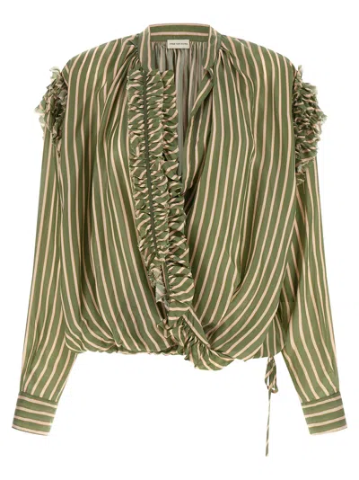 Dries Van Noten Cenever Bis Shirt And Blouse Green