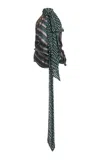 Dries Van Noten Cevira Scarf-detailed Silk-blend Top In Stripe