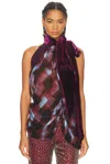 Dries Van Noten Draped Halter Top With Scarf In Burgundy