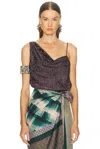 Dries Van Noten Ceyon Top In Brown