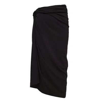 Dries Van Noten Cf Knot Skirt In Black