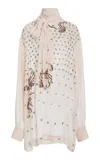 Dries Van Noten Chads Embroidered Top In Light Pink