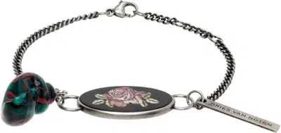 Dries Van Noten Chain Charm Bracelet In Black