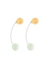 Dries Van Noten Chain Stud Earrings In Gold
