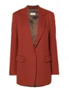 Dries Van Noten Single-breasted Wool Jacket With Structured Shoulder Pads