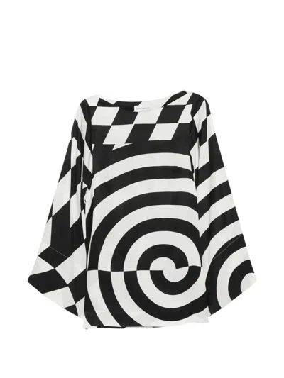 Dries Van Noten Charlie Long Sleeves Top In Black