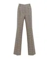 Dries Van Noten Portia Checked Pants In Gray