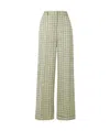 Dries Van Noten Check Casual Pants In Green
