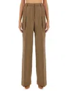 Dries Van Noten Check Pattern Wool Pants With Regular Fit In Brown